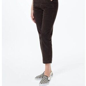 Tentree Cropped Straight Leg Corduroy Pants Brown Size 8
